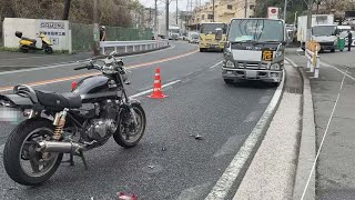 横浜・保土ケ谷の国道１号　トラックと衝突、大型バイクの男性死亡／神奈川新聞（カナロコ）
