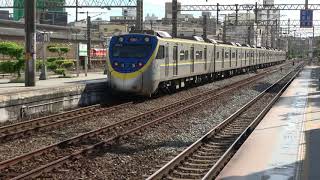 (4K) 2213次 通勤電聯車EMU800(EMU823, EMU824)停靠及離開新竹車站