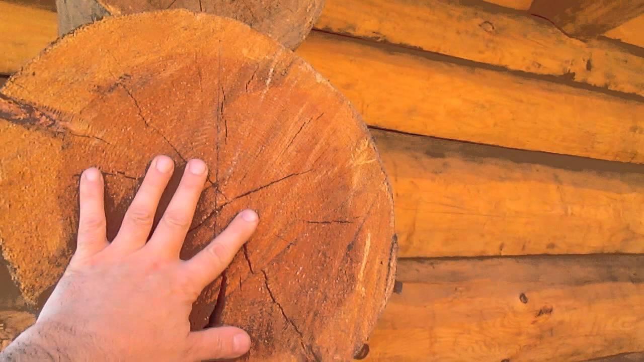 Как и чем защитить торцы бревен сруба деревянного дома - YouTube