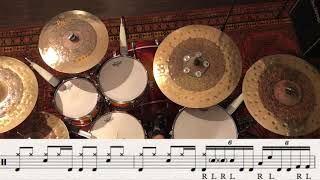60 Second Drum Lesson | half bar sixtuplets fill
