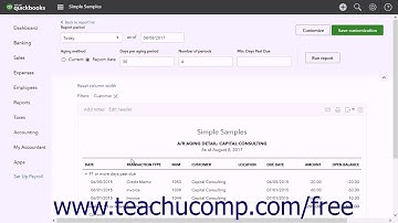 QuickBooks Online Plus 2017 Tutorial Resizing Report Columns Intuit Training