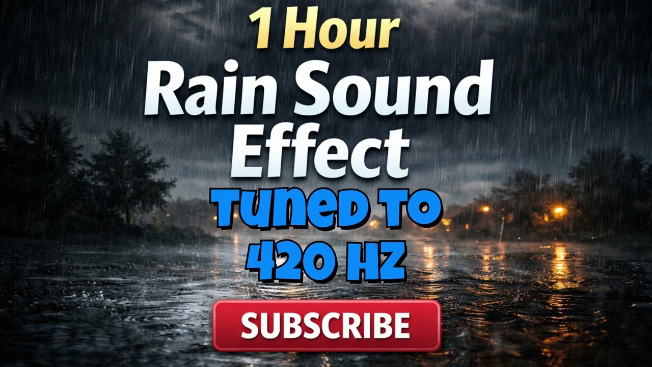 1 Hour Rain 420 Hz 🌧️