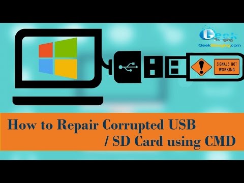 How To Repair USB / SD Card Using CMD (Can't Read Or Format ) !
