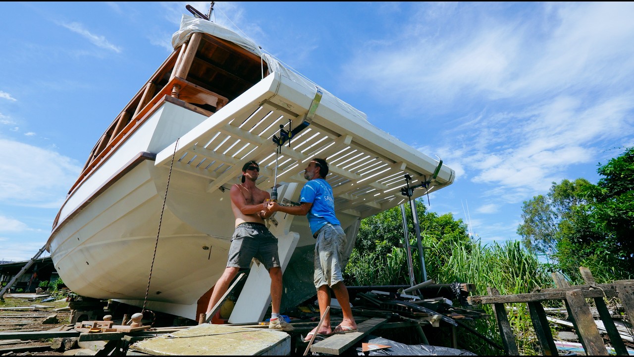 Installing all STANDING RIGGING and ILLUMINATING where the sun doesn’t shine! — Sailing Yabá 196