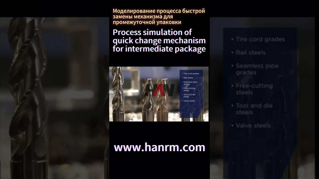 Симуляция работы механизма быстрой смены пакета для сталеплавильных печей от HANI TECH