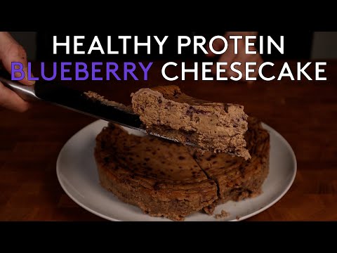 BEST Healthy Blueberry Cheesecake Recipe  Anabolic Low Calorie High Protein Cake