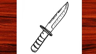 ✅ Bıçak Resmi Adım Adım Nasıl Çizilir - Pubg Mobile Bıçak Çizimleri - Kolay Bıçak Resimleri Çizme Resimi