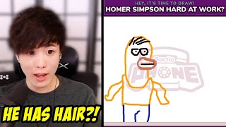 Sykkuno draw Homer Simpson in Gartic Phone and it was hilarious