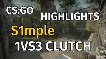 CS:GO highlights Simple 1vs3 clutch NAVI vs Heroic (Ancient)