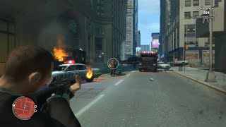 GTA IV Epic 6 Star Wanted Level Police Shootout   Escape