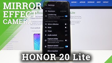 Honor 20 Lite How to Turn On / Off Camera Mirror Effect