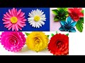 3 Easy and Beautiful Paper Flowers/ Paper Crafts/ Origami Flower making/ Home Decor/ Flower making