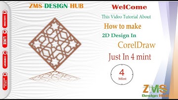 2D Design in CorelDraw | Jaali design | how to make design in corelDraw #ZMSDESIGNHUB