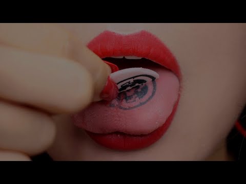 ASMR Applying Tongue Tattoos (Up Close) 🚫Discomfort Alert!