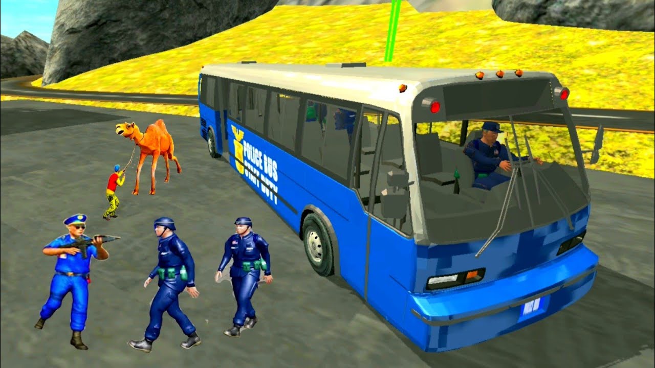 US Police Bus Driving Games 3D- Off-road Police Bus Driver Games #10 - Android Gameplay
