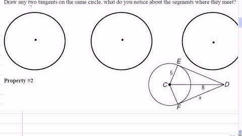 Mr Joyce Math 11 - Tangents to a Circle I