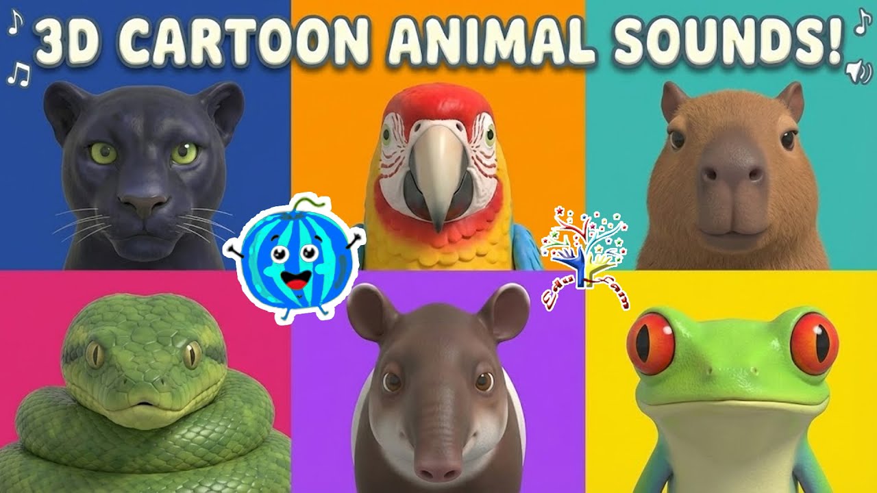 🎵🐮 Песенка о звуках животных! | Пантера, ара, капибара и другие | Simple EduFam Learning 🐶🦆🐑🐎