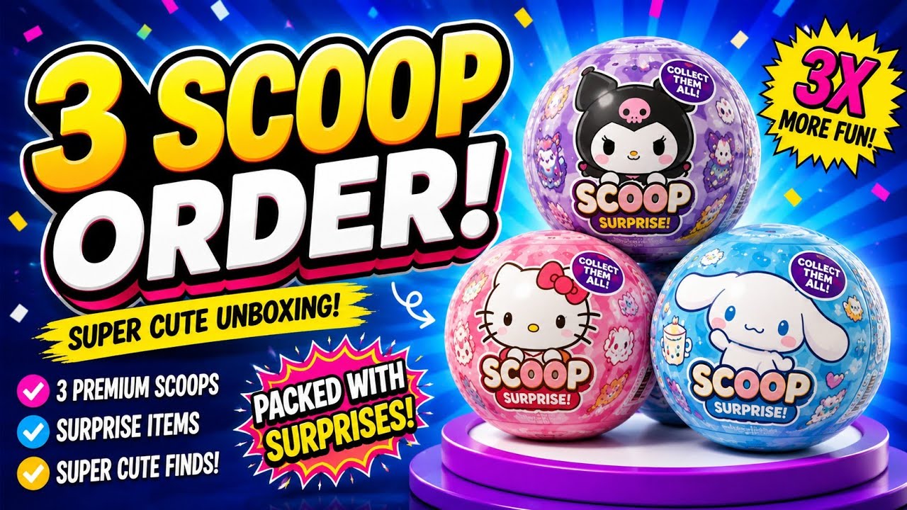 3 Scoop Order Unboxing | Amazing Kawaii Mystery Scoops & Surprise
