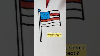 How to Draw & Color the USA Flag with Marker | Satisfying Art #Shorts #art #drawing #usa #usaflag