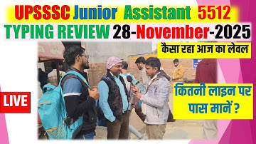 🛑28 November Typing Review of Junior Assistant Typing 5512 Post  #upsssc_junior_assistant #live