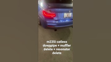 m235i catless downpipe + muffler delete + resonator delete