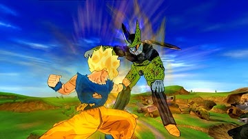 What If - Goku (MID) SSJ VS Cell Perfect Form | DBZ: Budokai Tenkaichi 4 Beta 13.2 [60FPS]