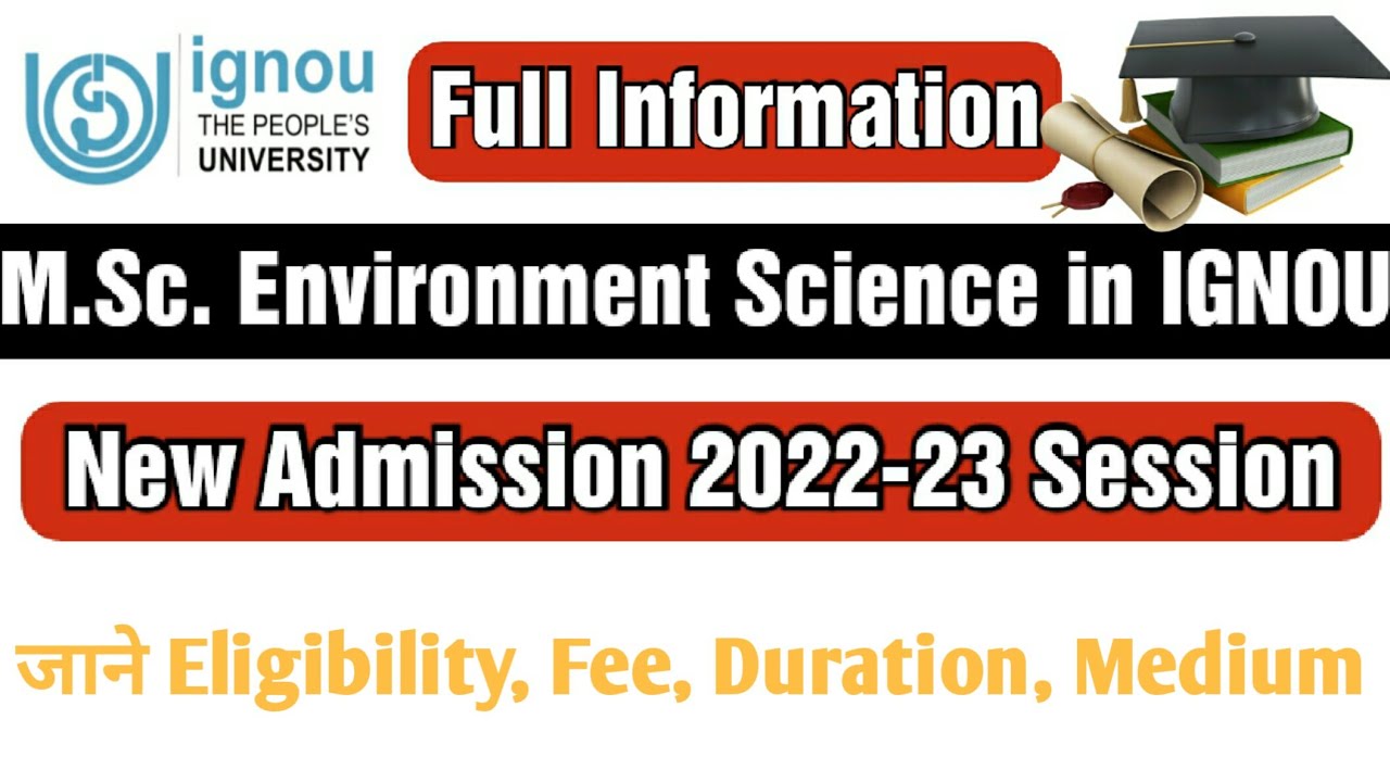Full information of M.Sc. Environmental science in Ignou 2022-23 - YouTube