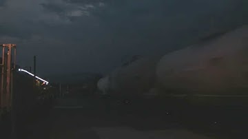 Donner Pass - Eastbound BNSF manifest train through Truckee with CP & Santa Fe power.