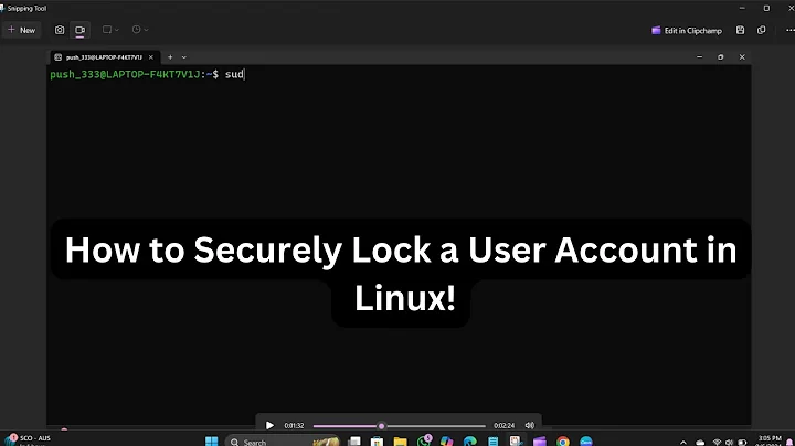 Locking a User Account in Linux: A Quick Guide!#Linux#UserManagement#LinuxSecurity