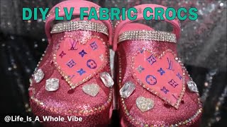 Custom LV & Denim Crocs