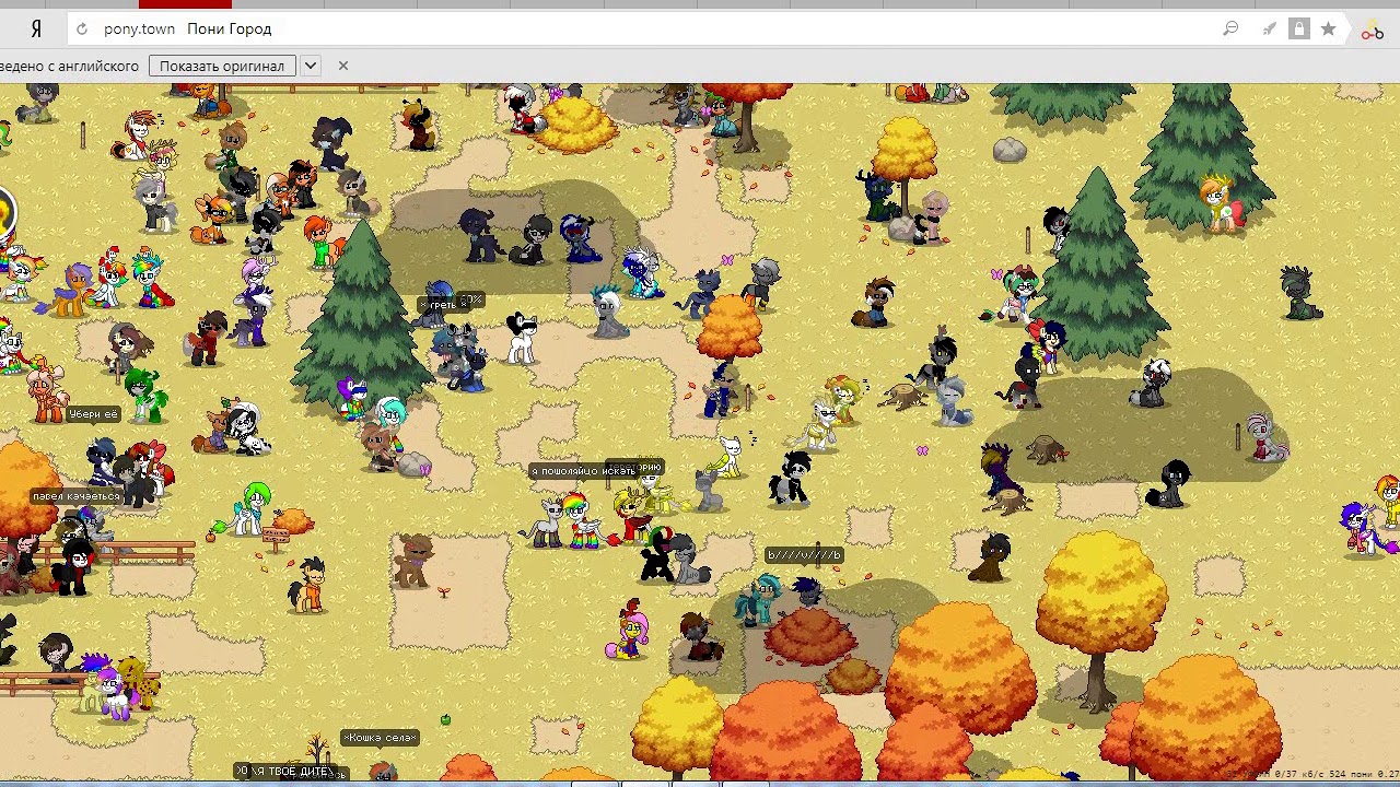 Полная карта пони тауна