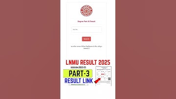 LNMU Part 3 Result 2025 (2022-25) जारी हुआ Link Check