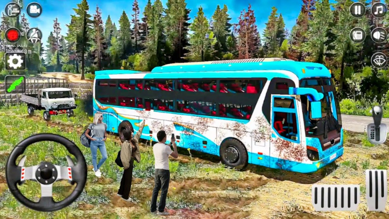 Mud Bus Offroad Driving Simulator 3D - Mountain Uphill Coach Bus Driver - Android GamePlay #2