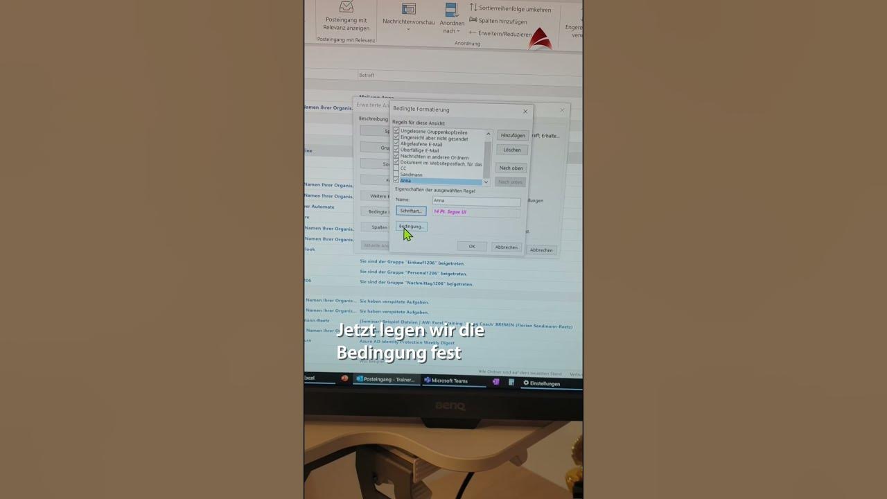 Outlook – Bedingte Formatierung - YouTube