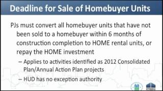 FY2012 HOME Appropriations Law Requirements Overview - HUD - 6/11/12