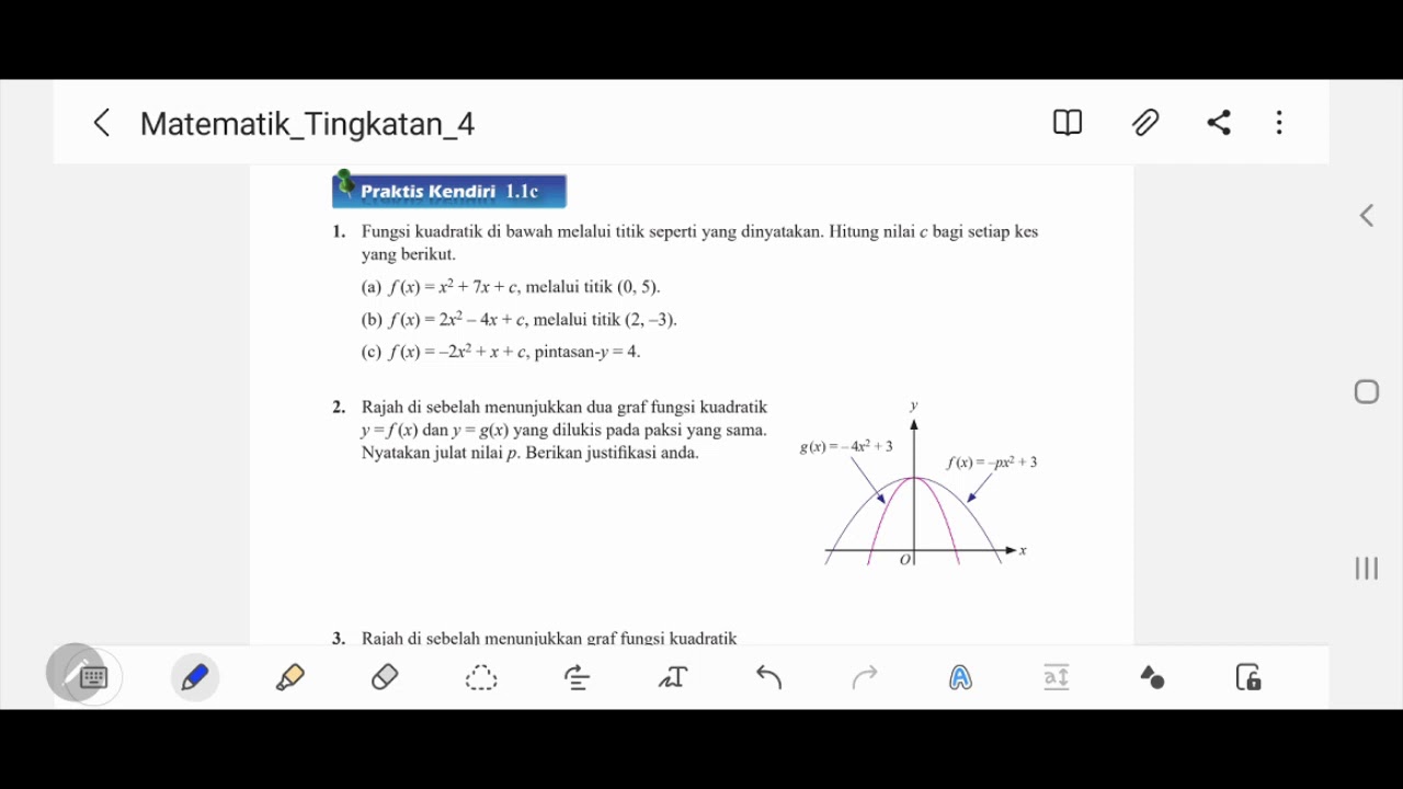 Matematik Tingkatan 4 Bab 1 Praktis Kendiri 1 1c Youtube