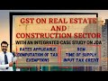 GST on Real Estate and Construction Services | TDR/FSI | Rates | TOS | RCM | Integrated Case Study