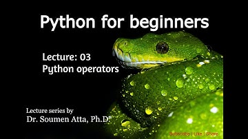 Lecture 03: Python Operators