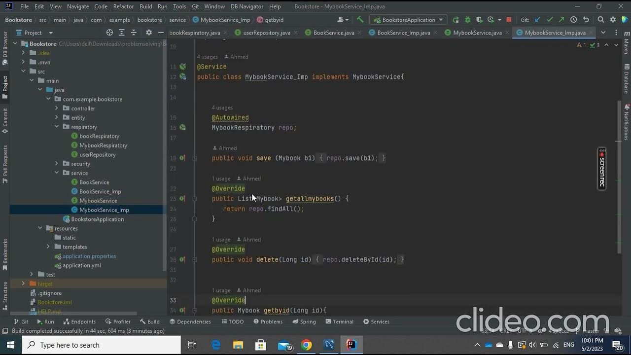 Spring boot project Book Store Management MySql Thymeleaf JPA