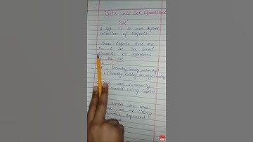 Set and set operations #sets #setoperations #shorts