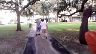 Guys fighting in downtown Mobile, Al.