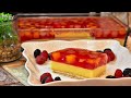 حلويات بارده من غير بيض او كريمه ومن غير فرن بمكونات اقتصاديه..Jelly & Custard sweet