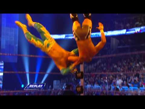 wwe sin cara finisher top rope C4 compilation