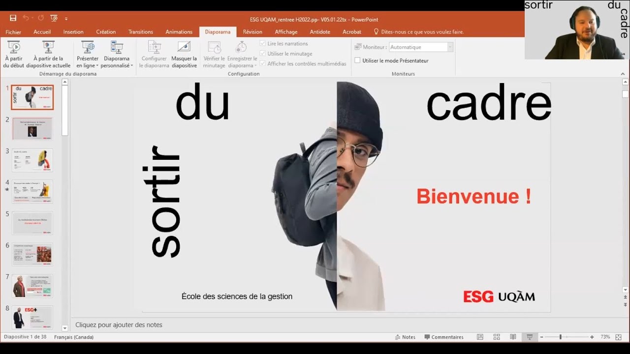 Séance d'accueil pour les personnes nouvellement inscrites à l'ESG UQAM (Hiver 2022)