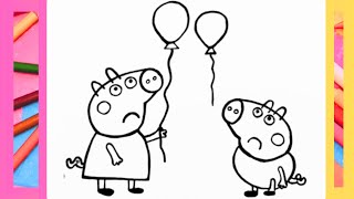 How To Draw Peppa Pig And George | Cómo Dibujar A Peppa Pig Y George