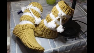 جوارب تريكو شكل جديد/Chaussettes à tricoter nouvelle forme /New shape knitting socks /Amal Tutoriel
