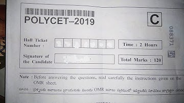 Ts polycet -2019 entrance Q/p maths (60bits) ./ts polytechnic entrance Q/p 2019 .
