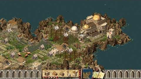 Stronghold Crusader - Castle Builder Gameplay 5 (Small Island) No Battle, Enjoy Soundtrack