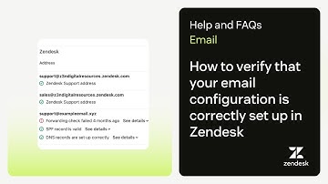 How to verify that your email configuration is correctly set up in Zendesk