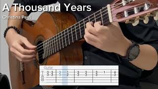 A Thousand Years by Christina Perri (EASY Guitar Tab)